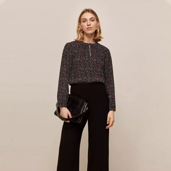 Whistles‎ Starflower Print Floral Classic Balloon Sleeve Blouse Top Size 8 - Picture 8 of 13